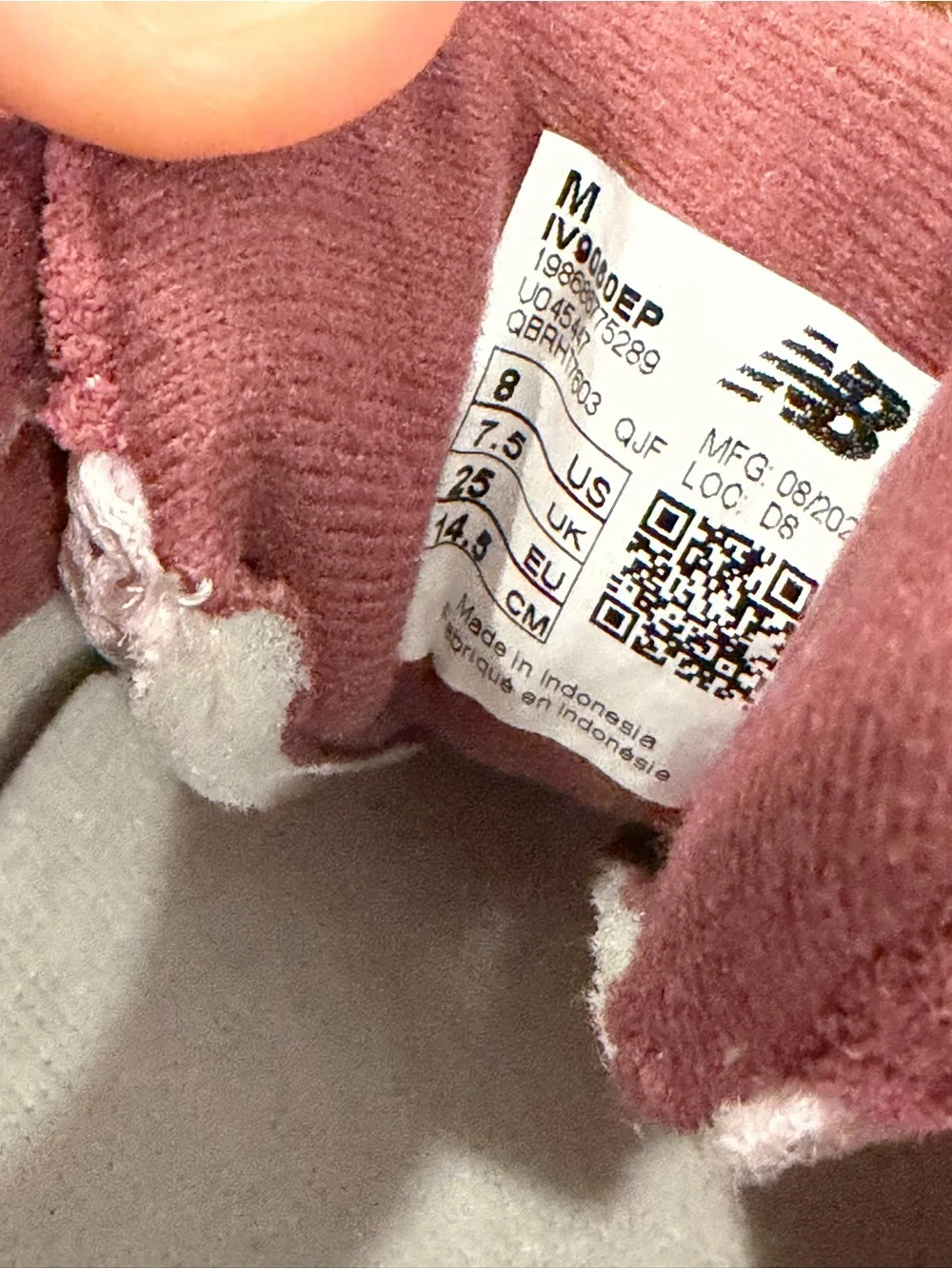 New Balance Kids Pink and Maroon Athletic Sneakers